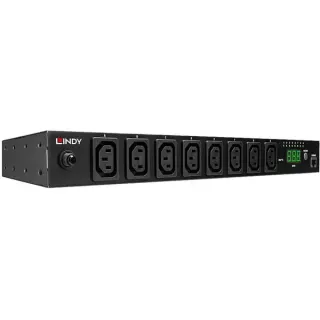 Lindy IPower Switch Classic 8 (32657), Steckdosenleiste (schwarz, Energiemanagement für bis zu 8 Geräte)
