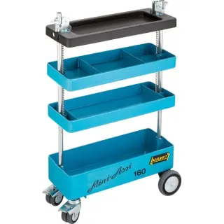 Hazet Werkstattwagen Assistent (160ST), Werkzeugwagen (blau/schwarz, absenkbar)