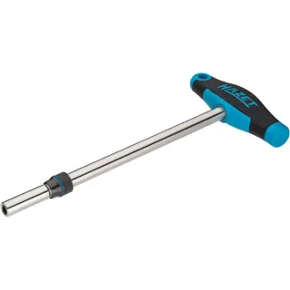 Hazet Teleskop Bithalter mit T-Griff (866BH-14), 1/4", Schraubendreher (blau/schwarz, Für tiefliegende Verschraubungen)