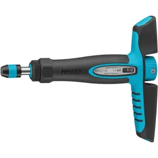 Hazet Drehmomentschraubendreher mit Quergriff (schwarz/blau, 1 - 6 Nm, 1/4" Bitaufnahme)