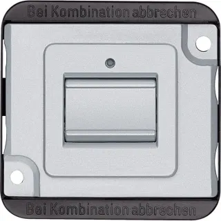 Merten Wechseltaster-Einsatz einpolig mit Wippe, 10 Ampere, 250 Volt, Unterputz, matt (aluminium, Retail)
