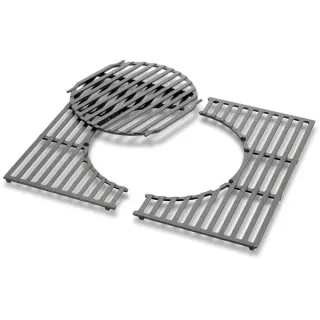 Weber Gourmet BBQ System Grillrost-Einsatz 8846, für Spirit 200 (schwarz, 3-teilig, Gusseisen)