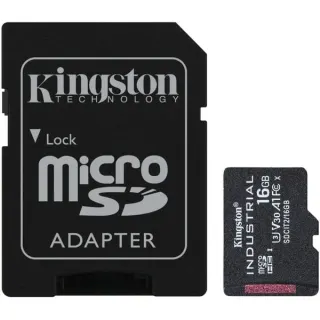 Kingston Industrial 16 GB microSDHC, Speicherkarte (schwarz, UHS-I U3, Class 10, V30, A1)