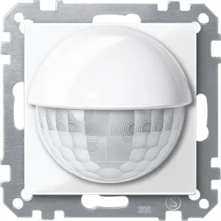 Merten Präsenzmelder Präsenz-Wärme-Sensor mit Busankoppler KNX ARGUS 180 Grad 2,20 Meter, Bewegungsmelder (weiß (glänzend), Retail)