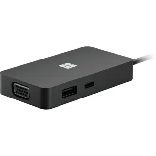 Microsoft Surface USB-C Travel Hub, Dockingstation (schwarz, HDMI, RJ-45, USB-A, USB-C)