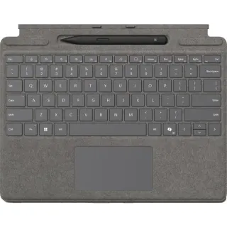 Microsoft Surface Pro Keyboard mit Slim Pen, Tastatur (platin, DE-Layout, für Surface Pro (11. Edition)/10 for Business/9/8)