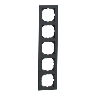 Merten Rahmen fünffach, Typ MEG4050-3614, aus Thermoplast, matt, Schutzart IP20, Breite 90 mm (anthrazit, Retail)