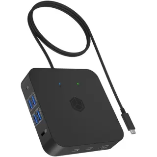 ICY BOX IB-DK4090-C, Dockingstation (HDMI, USB-C, USB-A, RJ-45)