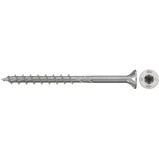 fischer Spanplattenschraube PowerFast II 6,0x90 Senkkopf TX (100 Stück, mit Teilgewinde, Edelstahl A2)