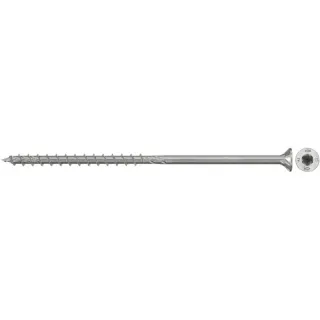 fischer Spanplattenschraube PowerFast II 6,0x120 Senkkopf TX (100 Stück, mit Teilgewinde, Edelstahl A2)