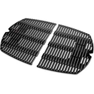 Weber Grillrost Set 7646, für Q 300- / 3000 Serie (schwarz, 2-teilig, Gusseisen)