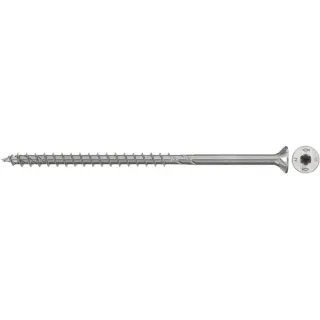 fischer Spanplattenschraube PowerFast II 5,0x120 Senkkopf TX (100 Stück, mit Teilgewinde, Edelstahl A2)