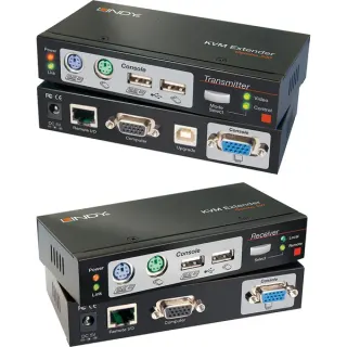 Lindy Cat.5 KVM Extender Combo 300, KVM-Switch (PS/2, USB & VGA)