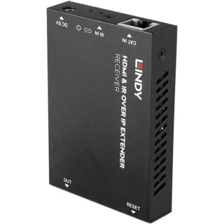 Lindy HDMI & IR über IP Receiver, HDMI Verlängerung (schwarz)