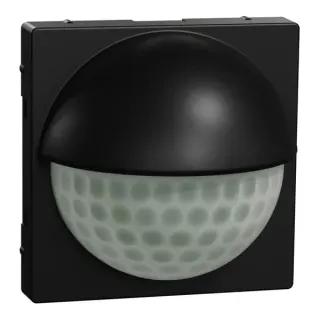 Merten Präsenzmelder schwarz matt 180 Grad Erfassungswinkel 2,20 Meter Montagehöhe, Bewegungsmelder (schwarz (matt), Retail)