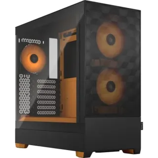 Fractal Design Pop Air RGB Orange Core TG Clear Tint, Tower-Gehäuse (schwarz/orange)