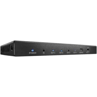Lindy 4 Port HDMI 18G Splitter, HDMI Splitter (schwarz, HDR HDCP 2.2)