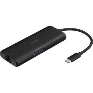 Lindy USB-C Mini Dockingstation (schwarz, DST-Mini, USB-C, 4K, 100W Pass-Through)