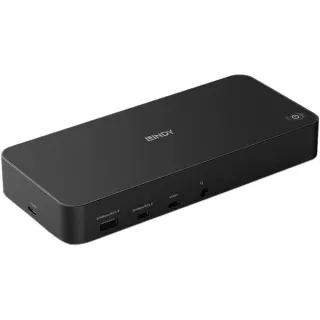 Lindy USB Typ C und Typ A Hybrid Laptop Dockingstation (schwarz, DST-Pro, USB Typ C, USB Typ A, 4K)