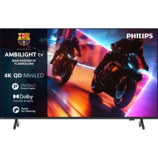 Philips 85MLED910/12, QLED-Fernseher (215 cm (85 Zoll), schwarz, UltraHD/4K, MiniLED, Ambilight, Free-Sync Premium, 144Hz Panel)