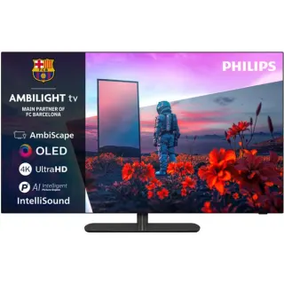 Philips 55OLED811/12, OLED-Fernseher (139 cm (55 Zoll), schwarz/grau, UltraHD/4K, Ambilight 3-seitig, 120Hz Panel)