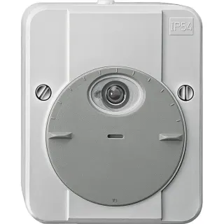 Merten Dämmerungsschalter mit Schaltverzögerung Typ 544894, Aufputz, wassergeschützt (grau (glänzend), Retail)