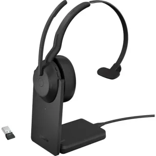 Jabra Evolve2 55, mit Ladestation, Headset (schwarz, Mono, UC, USB-A, Link380a)