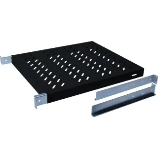 Digitus Fachboden für 483 mm (19")-Schränke 600 mm Tiefe (schwarz, 1 Höheneinheit)