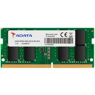 ADATA SO-DIMM 8 GB DDR4-3200 , Arbeitsspeicher (grün, AD4S32008G22-SGN, Premier, INTEL XMP, B-Ware)