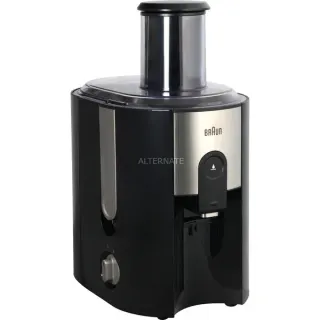 Braun IdentityCollection Entsafter J 500 (schwarz/edelstahl, 900 Watt, Saftbehälter 1,25 Liter)