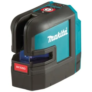 Makita Akku-Kreuzlinienlaser SK105DZ, 12Volt (schwarz/blau, rote Laserlinien, ohne Akku und Ladegerät)