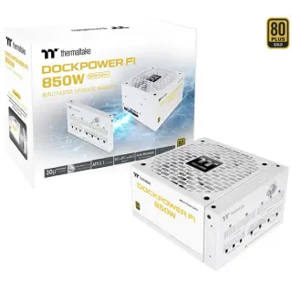 Thermaltake Dockpower FI 850W Snow, PC-Netzteil (weiß, 1x 12-Pin High Power GPU, 4x PCIe, Kabelmanagement, 850 Watt)