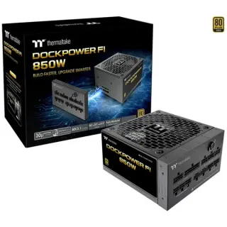 Thermaltake Dockpower FI 850W, PC-Netzteil (schwarz, 1x 12-Pin High Power GPU, 4x PCIe, Kabelmanagement, 850 Watt)