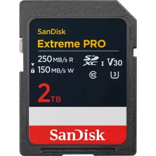 SanDisk Extreme PRO 2TB SDXC, Speicherkarte (schwarz, UHS-I U3, Class 10, V30)