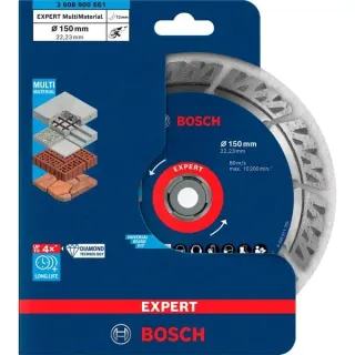 Bosch Professional Diamanttrennscheibe Expert MultiMaterial, Ø 150mm (Bohrung 22,23mm)
