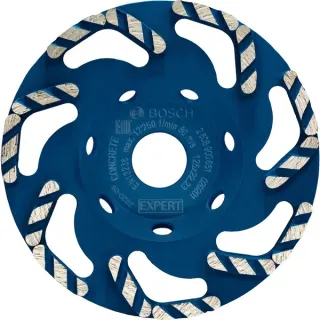 Bosch Professional Diamant-Topfscheibe Expert for Concrete, Ø 125mm, Schleifscheibe (Bohrung 22,23mm, für Beton- und Winkelschleifer)
