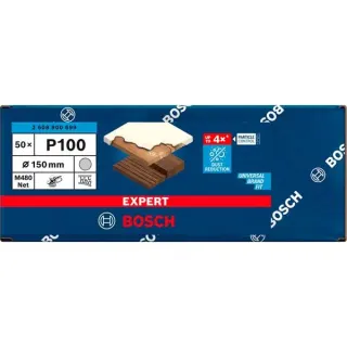 Bosch Professional Expert M480 Netzstruktur-Schleifblatt Ø 150mm, K100 (50 Stück, für Exzenterschleifer)
