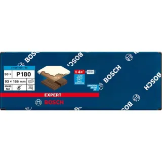 Bosch Professional Expert M480 Netzstruktur-Schleifblatt 93 x 186mm, K180 (50 Stück, für Schwingschleifer)