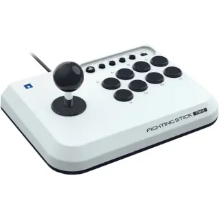 HORI Fighting Stick Mini, Joystick (weiß/schwarz, für PlayStation 5 & 4)