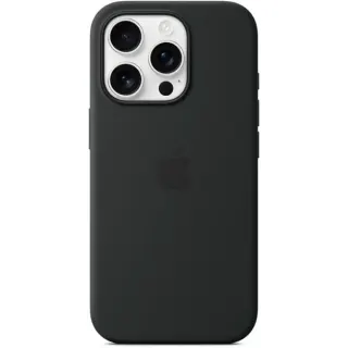 Apple Silikon Case mit MagSafe, Handyhülle (schwarz, iPhone 16 Pro)