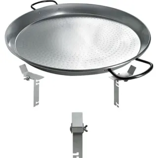 Moesta PAN'BBQ Set für Smokin' PizzaRing, für 47cm + 50cm Kugelgrill, Pfanne (silber)