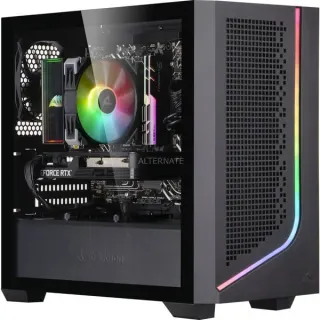ALTERNATE Gaming-PC • RTX 5060 • Intel® Core™ i5-14400F • 16 GB RAM (schwarz/transparent, Windows 11 Home)