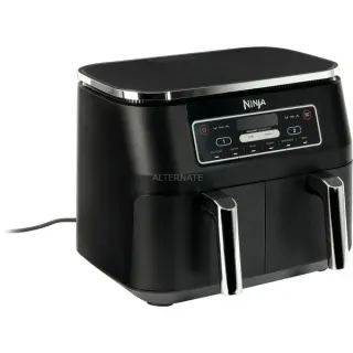 Ninja Foodi Dual Zone Heißluftfritteuse AF300EU (schwarz, 2x 1.200 Watt, 2 Körbe je 3,8 Liter)