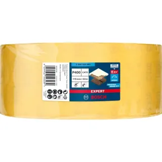 Bosch Professional Expert C470 Schleifblatt, 115mm, K400 (50 Meter Rolle, für Schwingschleifer, zum Handschleifen)