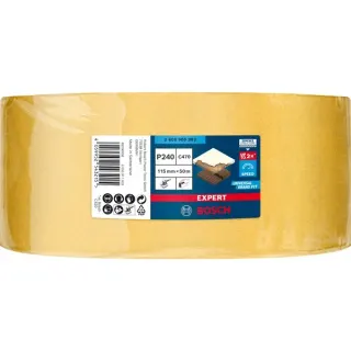 Bosch Professional Expert C470 Schleifblatt, 115mm, K240 (50 Meter Rolle, für Schwingschleifer, zum Handschleifen)