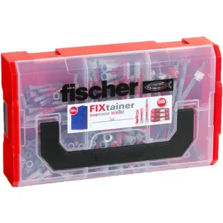 fischer FixTainer - DuoPower kurz/lang + DuoTec Kippdübel (hellgrau/rot, 200-teilig)