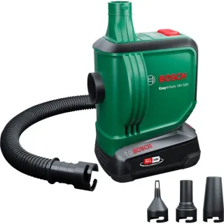 Bosch Heimwerken & Garten Akku-Luftpumpe EasyInflate 18V-500, 18Volt (grün/schwarz, Li-Ionen Akku 2,0Ah, POWER FOR ALL ALLIANCE)