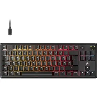 Corsair K70 CORE TKL, Gaming-Tastatur (schwarz, DE-Layout, Corsair MLX Red v2)