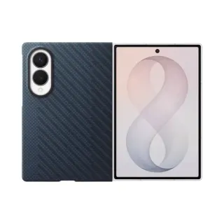 Samsung Carbon Magnet Case, Handyhülle (dunkelblau, Samsung Galaxy Z Fold8)