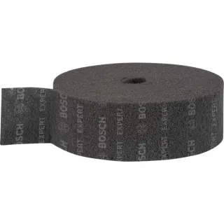 Bosch Professional Expert Vliesrolle N880 Medium A, 115mmx10m, Schleifblatt (schwarz, 10 Meter Rolle, zum Handschleifen)